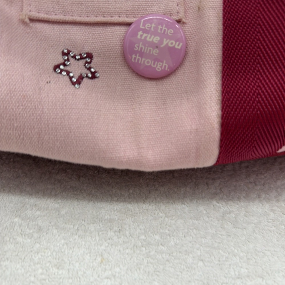 American Girl Pink And Red Weekend Duffle Bag Gym Bag Travel Tote With Pin